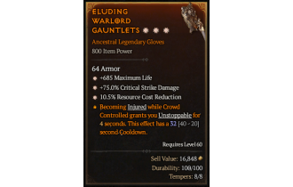 Legendary Gloves[*75 DMG_Crit | *10.5 RCR | *685 Life]