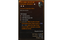 Legendary Helm[*352 Armor | *182 DEX | *685 Life]