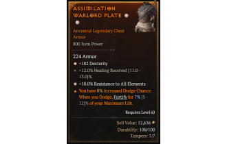 Legendary Chest Armor[*18 ResistAll | *182 DEX]