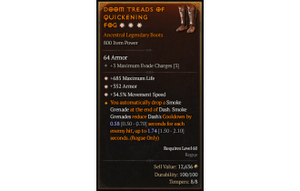 Legendary Boots[*34.5 MS | *352 Armor | *685 Life]