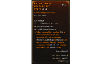 Legendary Helm[*24 MR | *685 Life | 113 DEX]