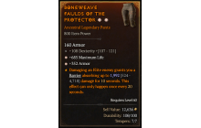 Legendary Pants[*352 Armor | *685 Life | 108 DEX]