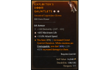 Legendary Gloves[*15 ATKSPD | *685 Life | 120 DEX]