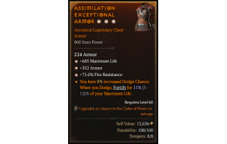 Legendary Chest Armor[*352 Armor | *685 Life]