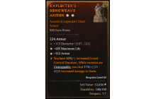 Legendary Chest Armor[*352 Armor | *685 Life | 113 DEX]