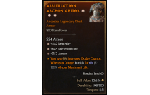 Legendary Chest Armor[*352 Armor | *182 DEX | *685 Life]