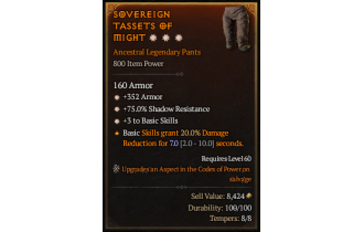 Legendary Pants[*3 BasicSkills | *352 Armor]