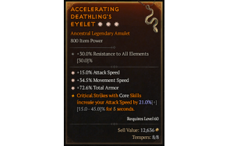 Legendary Amulet[*34.5 MS | *15 ATKSPD | *72.6 TA]