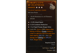 Legendary Amulet[Rogue | *3 FrigidFinesse | *13.2 CDR | *15 ATKSPD]