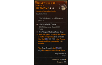 Legendary Amulet[Rogue | *3 WeaponMastery | *12 LHC | 21.5 MS]