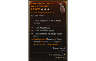 Legendary Amulet[Rogue | *3 AlchemicalAdvantage | *34.5 MS | *15 ATKSPD]