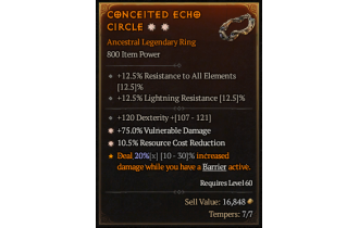 Legendary Ring[*75 DMG_Vulnerable | *10.5 RCR | 120 DEX]