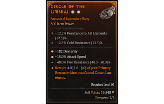 Legendary Ring[*15 ATKSPD | *182 DEX | 48 FR]