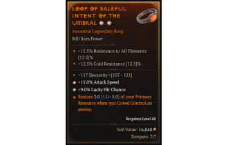 Legendary Ring[*15 ATKSPD | *9 LHC | 117 DEX]