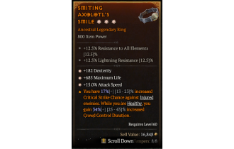 Legendary Ring[*15 ATKSPD | *182 DEX | *685 Life]