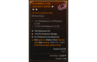 Legendary Ring[*685 Life | *105 DMG_Overpower | *10.5 RCR]