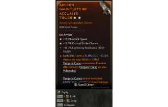 Legendary Gloves[*12 Crit | *15 ATKSPD]