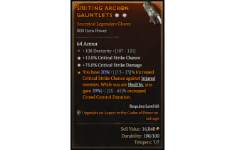 Legendary Gloves[*12 Crit | *75 DMG_Crit]