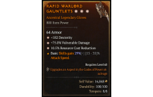 Legendary Gloves[*75 DMG_Vulnerable | *10.5 RCR | *182 DEX]