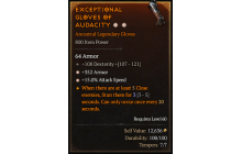 Legendary Gloves[*15 ATKSPD | *352 Armor | 108 DEX]