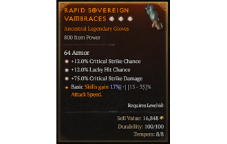 Legendary Gloves[*12 Crit | *12 LHC | *75 DMG_Crit]