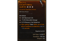 Legendary Gloves[*75 DMG_Vulnerable | *10.5 RCR | *685 Life]