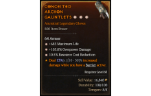 Legendary Gloves[*10.5 RCR | *685 Life]