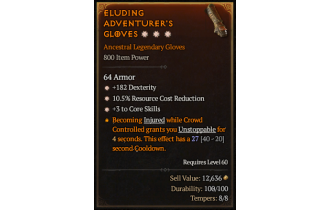 Legendary Gloves[*3 CoreSkills | *10.5 RCR | *182 DEX]