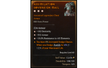 Legendary Chest Armor[*18 ResistAll | *352 Armor | *182 DEX]