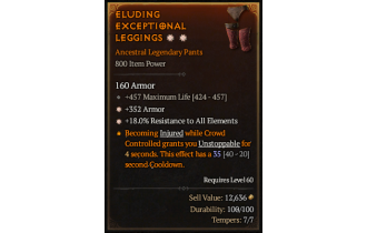 Legendary Pants[*18 ResistAll | *352 Armor | 457 Life]