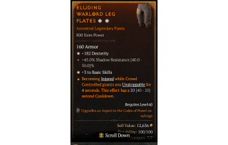 Legendary Pants[*3 BasicSkills | *182 DEX]