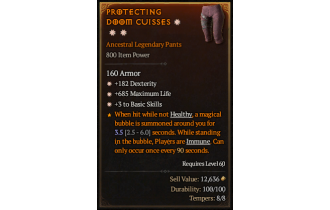 Legendary Pants[*3 BasicSkills | *182 DEX | *685 Life]