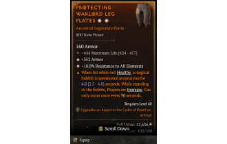 Legendary Pants[*18 ResistAll | *352 Armor | 444 Life]