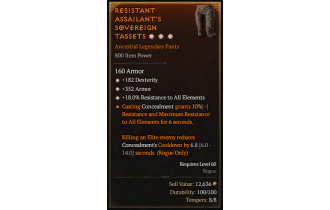 Legendary Pants[*18 ResistAll | *352 Armor | *182 DEX]