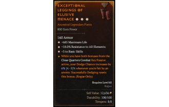 Legendary Pants[*3 BasicSkills | *18 ResistAll | *685 Life]