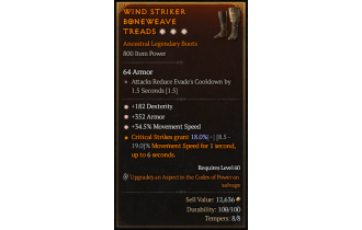 Legendary Boots[*34.5 MS | *352 Armor | *182 DEX]