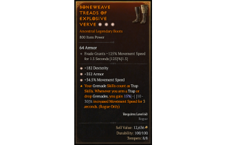 Legendary Boots[*34.5 MS | *352 Armor | *182 DEX]