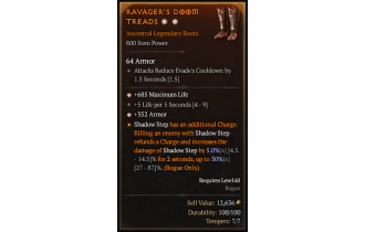 Legendary Boots[*352 Armor | *685 Life]