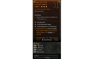 Legendary Boots[*34.5 MS | *18 ResistAll | *182 DEX]