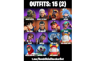 UNIQUE - Son Goku, Nezumi [15 Skins, 19 Axes, 18 Emotes, 19 Gliders and MORE!]