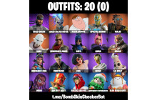 UNIQUE - Peter Griffin, Snap [20 Skins, 22 Axes, 14 Emotes, 29 Gliders and MORE!]