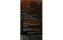 Legendary Gloves[*12 Crit | *15 ATKSPD | 424 Life]