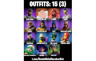 UNIQUE - Peter Griffin, Valeria [15 Skins, 13 Axes, 12 Emotes, 12 Gliders and MORE!]