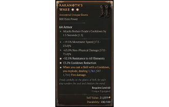 Rakanoth's Wake[*DMG 1869 | *13.2 CDR | *52.5 ResistAll | 19.5 MS | 63 DMG_NonPhys]