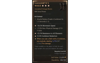 Rakanoth's Wake[*DMG 1246 | *34.5 MS | *13.2 CDR | *52.5 ResistAll | 57 DMG_NonPhys]