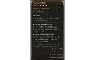 Rakanoth's Wake[*DMG 1728 | *34.5 MS | *13.2 CDR | *112.5 DMG_NonPhys | 31 ResistAll]