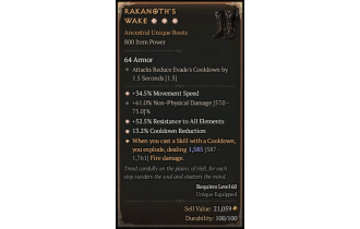 Rakanoth's Wake[*DMG 1609 | *34.5 MS | *13.2 CDR | *52.5 ResistAll | 61 DMG_NonPhys]