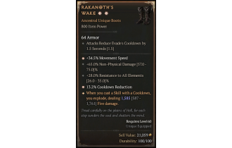 Rakanoth's Wake[*DMG 1682 | *34.5 MS | *13.2 CDR | 28 ResistAll | 65 DMG_NonPhys]