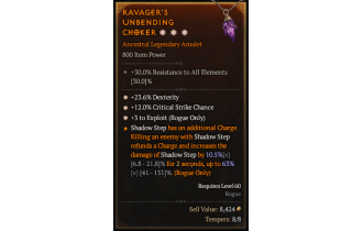 Legendary Amulet[Rogue | *3 Exploit | *12 Crit | *23.6% DEX]