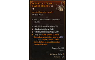 Legendary Amulet[Rogue | *3 FrigidFinesse | *3 Exploit]